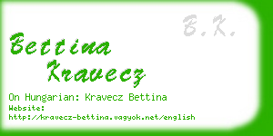 bettina kravecz business card